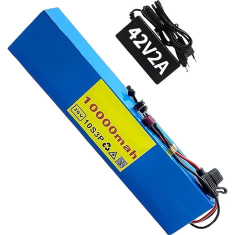 10S3P 36V 10Ah battery pack, 18650 lithium-ion battery, 500W, for high-power motorcycle scooters. (1/3)