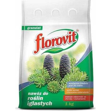 Engrais Pour Conifères - NPK 8-8.5-20 + MgO 6% SO3 27% Fe 0.3% - Granulés - Pour Pins Sapins Épicéas Cyprès - 1 Kg