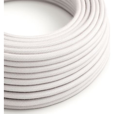 Creative-Cables, Cavo elettrico rivestito in tessuto, Sezione 3x0,75 mm², 10 m, Rosa pallido RC16, Rotondo, Cotone