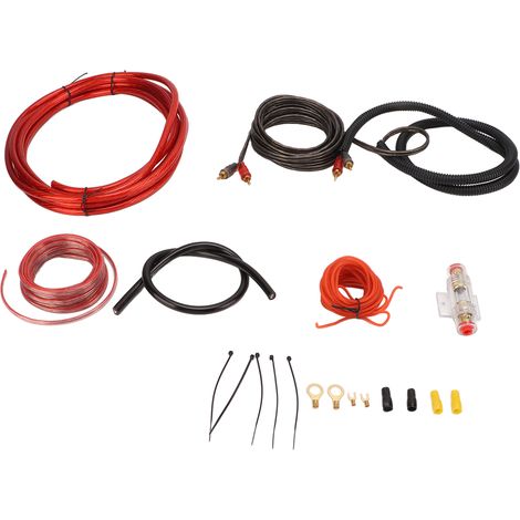 Kit de câblage ampli auto 4 gauge, kit d'installation pour caisson de basses et haut-parleur (1/5)