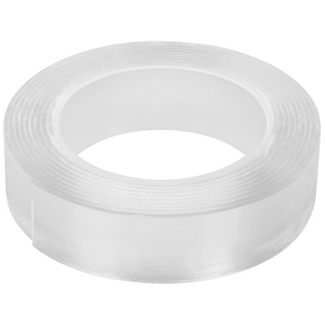 Doppelseitiges, wiederverwendbares Nano-Montageklebeband, 2 mm x 30 mm x 3 m, transparent (1/5)