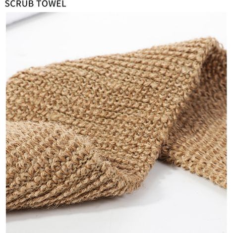 2 Gants de Gommage en Fibre de Jute pour le Dos et le Corps - Lot avec Éponge et Bretelles de Lavage (1/5)