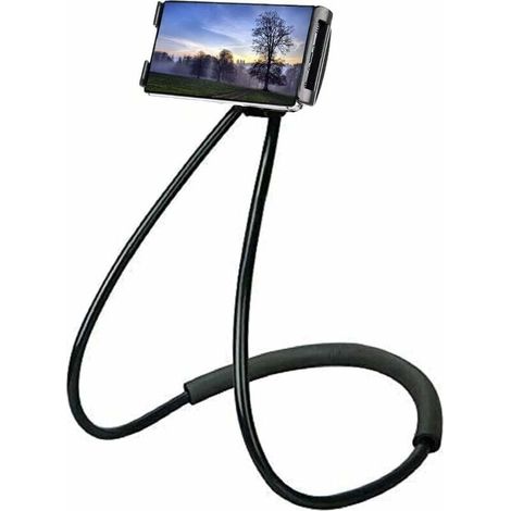 Bardusch-Support Réglable , Universel Support Telephone Portable Cou Paresseux 360° Porte Telephone Bureau avec Flexible Bras Long Multifonction Support Smartphone (Noir) (1/5)