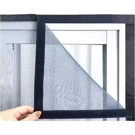 Moustiquaire autocollante pour fenêtre 120 x 150 cm – Matière nylon – Installation facile sans perçage – Protection contre les insectes