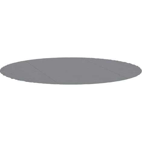 vidaXL Poolabdeckung hellgrau Ø306 cm Geotextil Polyester
