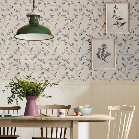Joules Robey Cottage Floral Crème Vliestapete 10mx52cm (1/4)