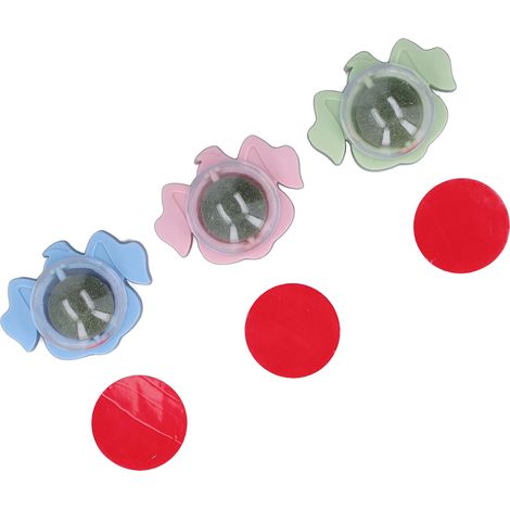 3-teiliges Katzenminze-Wandspielzeug zur Zahnreinigung und Zahnpflege für Katzen, 360° drehbar, Leckerli-Ball für Kätzchen (1/5)