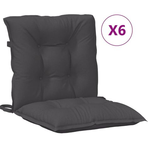 Maison Exclusive - Cuscini Sedia Schiena Bassa 6 pz Antracite Mélange 100x50x7 cm (1/5)