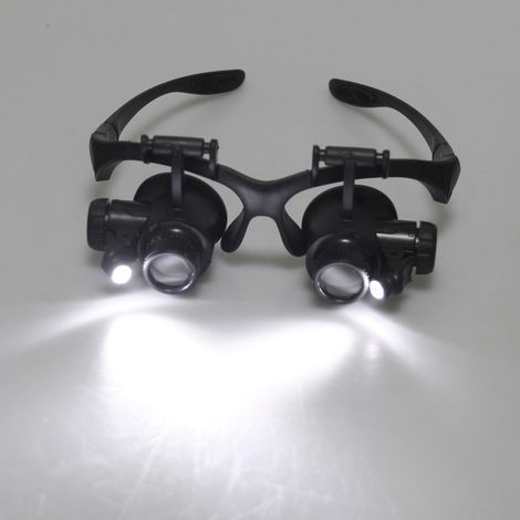 Loupe frontale avec éclairage LED pour la réparation de bijoux et de montres (1/5)
