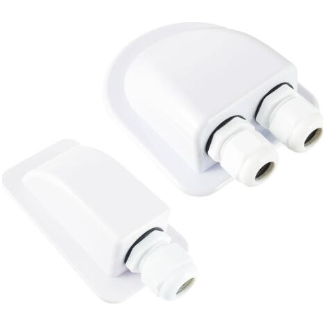 (2 pieces) Solar cable gland, ABS IP68 single/double entry solar junction box, waterproof cable entry for 6-12 mm cables, for solar projects