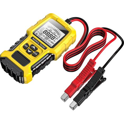 Testeur de Batterie Voiture 12V 24V FOXSUR FBT-200 – Analyseur CCA SOH SOC IR, 3-200Ah, AGM EFB GEL Flooded, LCD 2,7", Auto Moto Camion Bateau SUV (1/5)