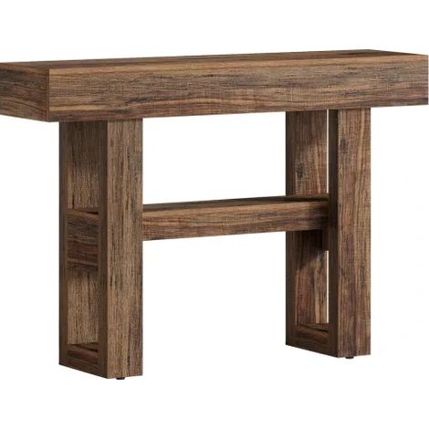 Table d'entrée étroite style maison de campagne en MDF avec rangement (1/5)