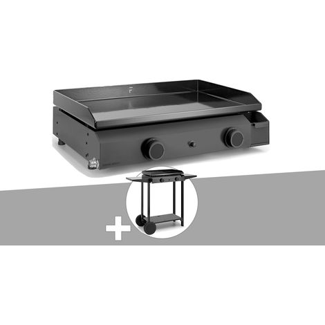 Plancha gaz Base 60 acier avec chariot - Forge Adour