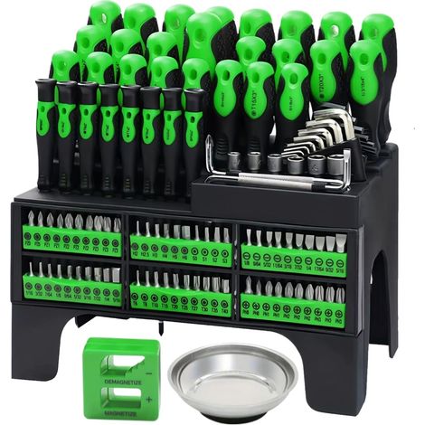 de Tournevis Kit d'Outils Magnétique Robuste avec Coffret de Rangement de Tournevis Électronique pour Réparations Domestiques Fabrication Industrielle Installations Électriques Ingénieurs de Rép (1/5)