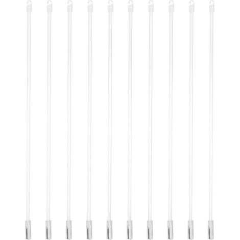 Baguette D'inclinaison Transparente pour Stores Vénitiens 43 Cm Lot de 10 Accessoires pour Stores Crochet Pièces de Rechange Légères et Compatibles pour Volet Roulant (1/5)