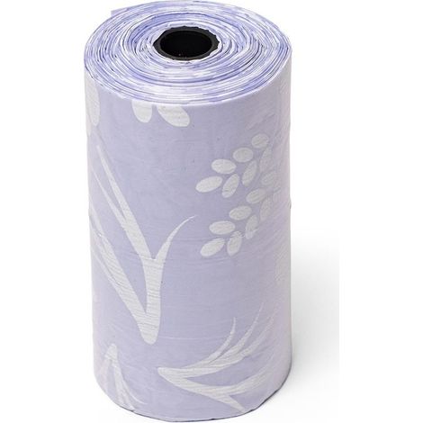Lilla - 3 rotoli con 20 sacchetti igienici profumati lilla lavanda