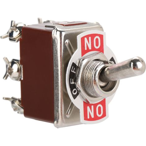 Lot de 5 interrupteurs à bascule DPDT 6 broches 3 positions ON-OFF-ON 250V 15A trou de montage 12mm (1/5)