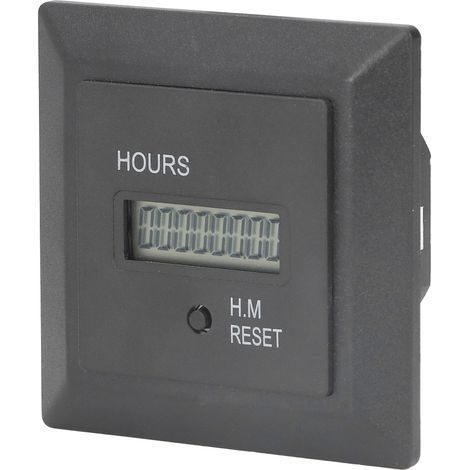 Digitaler Betriebsstundenzähler mit Anzeige, 0–999999 Stunden, 59 m, für industrielle Anwendungen, 100–240 V Wechselstrom (1/5)