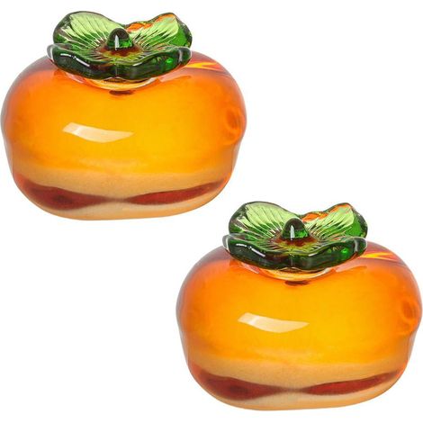 Figurine Fruit En Verre Soufflé - Fraise Ananas Raisin Banane - Décoration Intérieure Maison Café Événement - Lot De 2 (1/5)
