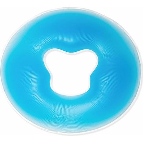 Silicon Spa Pillow Gel Face Pad Repos du Visage Table de Massage Coussin de beauté - Bleu (Rond) (1/5)