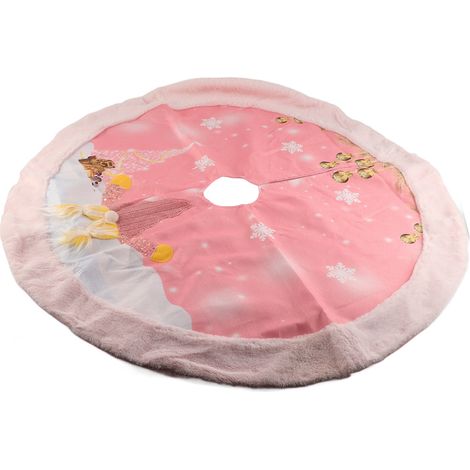 Robe de sapin de Noël avec lumières de Noël, robe rose Rudolph pour sapin, décoration pour la maison ou l'hôtel