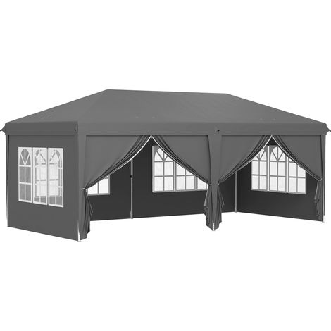 Tonnelle Lattanzio Barnum Pliant 5,85x2,95m Anthracite Événements Extérieurs Résistante