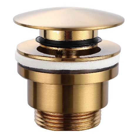 Imex – Robinet de bidet clapet click-clack or brossé – Finition haut de gamme – Design élégant pour salle de bain moderne