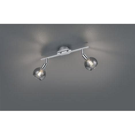 Faretto Spot Da Soffitto Cromo 2 Vetri Fumé Trio Lighting (1/3)
