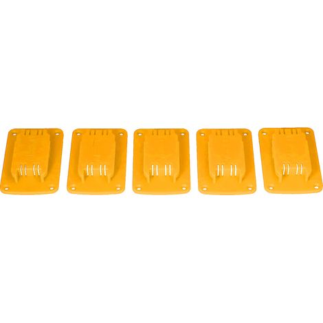 Support de fixation pour batterie et 5 pièces pour outils électriques Milwaukee (jaune)