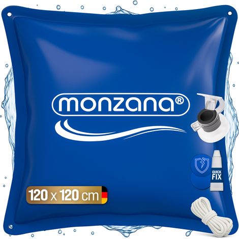 MONZANA® Poolkissen Winter Chlorbeständig Seil PVC Verstärktes Material bis -20°C Doppelnaht Sicherheitsventil 4 Ösen Luftkissen Pool Abdeckung 120x120cm Poolkissen (1/5)
