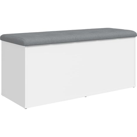 Panca portaoggetti bianca 102 x 42 x 45 cm in derivati del legno bianco DEC024707