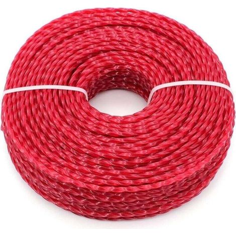 Universeller Fadentrimmerfaden, 3,0 mm Nylon-Trimmerfaden, robuster Freischneider-Nylonfaden für Bump-Head-Gartenrasenmäher (Twist, 3 mm x 56 m) (1/4)