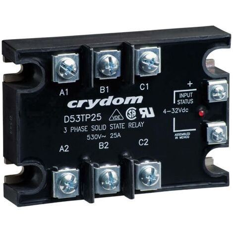 Crydom Relais à semi-conducteurs A53TP25D 25 A Tension de contact (max.): 530 V/AC à commutation au zéro de tension 1 p (1/3)