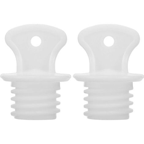 Lot de 2 bouchons pour bouillotte/sac à eau chaude. Bouchon étanche pour sac à eau chaude.-3.70X2.70X2.70CM-White (1/4)