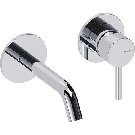 Grifo monomando mural LOOP  14 cm Cromado