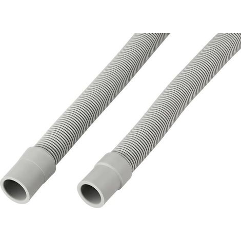 1 Tuyau d'écoulement, 1,5 m, raccord 21 mm/19 mm, crosse de vidange, lave-linge, lave-vaisselle (1/4)
