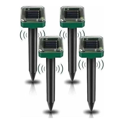 Ecleanfy - Taupe Solaire Ultrason, 4 Pices Solar Rpulsif Ultrasons, Solaire Repulsif Taupe, Rpulsif Serpent Ultrason, IP65 Impermable Rrpulsif