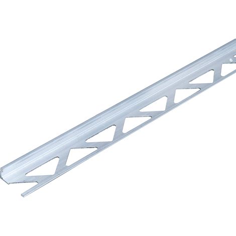 Alberts 475376 Profilo terminale per Piastrelle, Alluminio, Grezzo