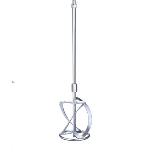 Kit de 1 agitador para mezcladores de pintura y mortero (1 accesorio, longitud total 58 cm, diámetro de mezcla 120 mm, rosca M14) (1/4)