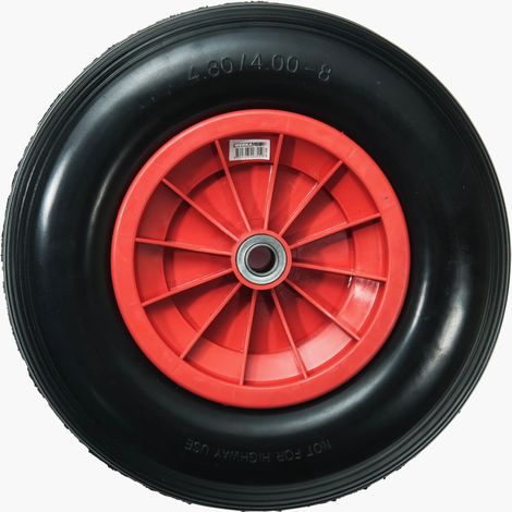 Roue Increvable 15" - Diam 385 x 75 mm - Alésage 25 mm - pour Brouette ou Remorque Jardin (1/5)