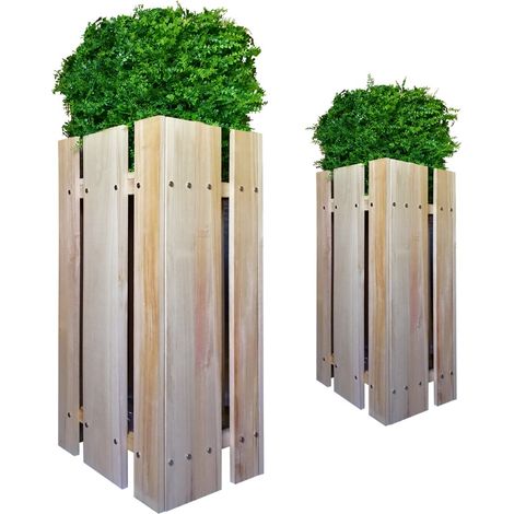 FIORIERA-WOOD - Porta vasi - 40x51X100cm - in Legno (1/5)