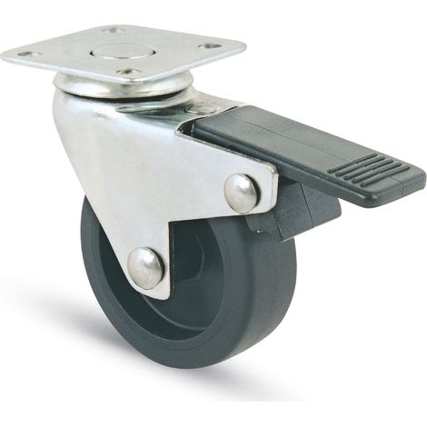 Avo RUOTA GIREVOLE PER MOBILI+FRENO art.220BIS mm.50-piastra mm. 40x40 12.00 pz
