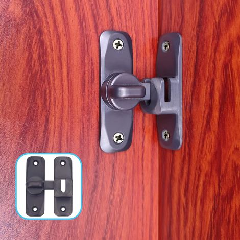 Petit Verrou de Porte Coulissante à 90 Degrés pour Portes IntéRieures Loquet de Portes à Ouverture Double Vintage pour Cuisine, Chambre, Salle d'éTude, Salle de Bain, Armoire (Laiton) (1/5)