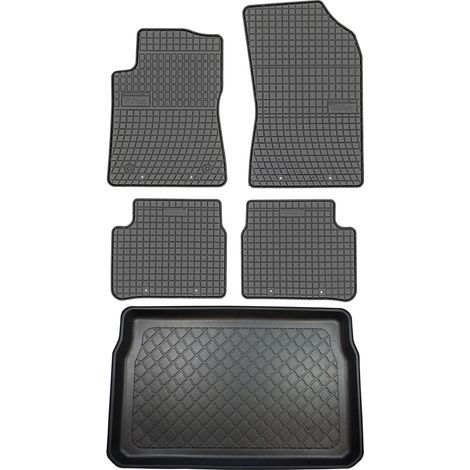 Ensemble de tapis de sol en caoutchouc pour Citroën C3 III Berline à partir de janvier 2017 + tapis de coffre (1/5)