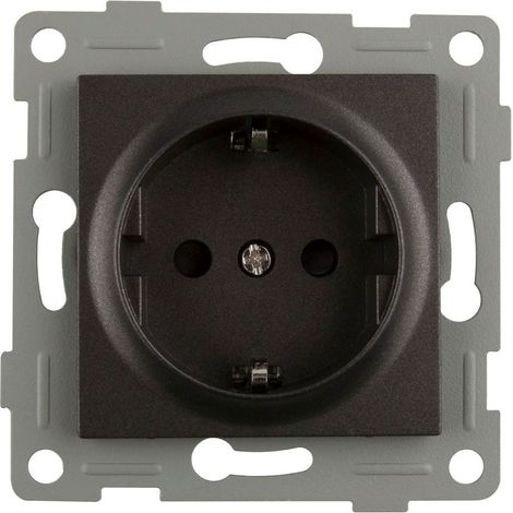 prise onlex socket base 16a 250v graphite facile installation (1/2)