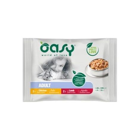 Oasy Etapa de vida Alimento húmedo para gatos, multipack 4x85g - Multipack Adulto Carne 4x85g