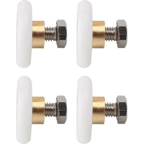 4 Duschkabinenrollen – Duschkabinenrollen – Schiebetürrollen – Duschkabinenrollen – 19 mm Durchmesser – Ersatzteile (1/4)