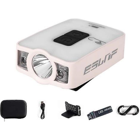 LED-Stirnlampe mit Eslnf-Sensor und Befestigungsclip für Camping, Angeln, Laufen und Bergsteigen. (1/5)