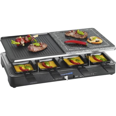 Clatronic 2 in 1 Raclette-Grill RG 3518 Grillfläche ca. 46 x 23 cm Raclettes (1/3)