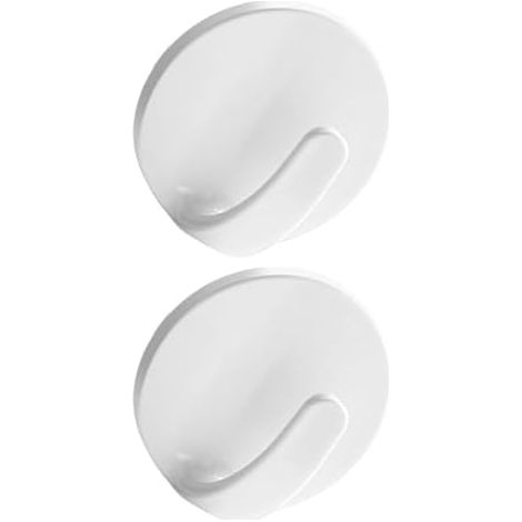 Crochets Magnétiques Puissants pour Réfrigérateur la Cuisine, Lot de 2 Pièces en Abs Blanc, Organiser Ustensiles et Serviettes Salon ou Salle Bain - (1/5)